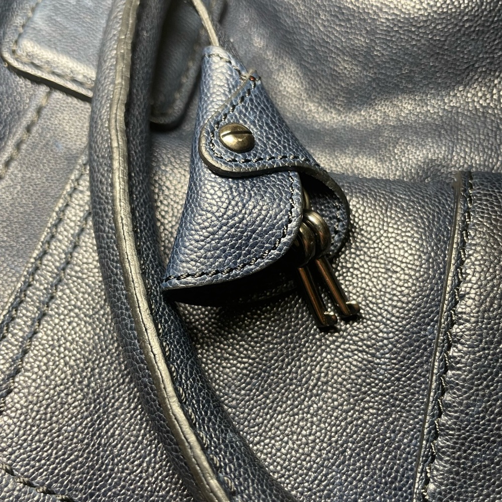 TOD’S bensenville pebbled leather designer handbag made in italy - Picture 7 of 15